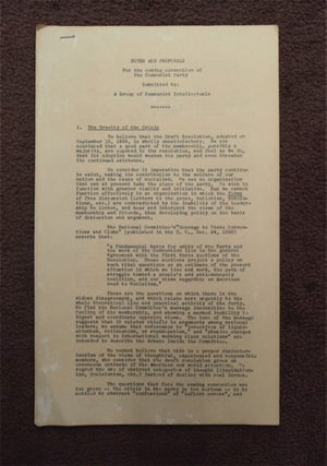 82379] Notes and Proposals for the Coming Convention of the Communist Party Submitted by a Group...
