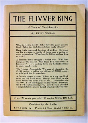 8243] The Flivver King: A Story of Ford-America. Upton SINCLAIR