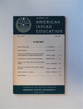 83112] JOURNAL OF AMERICAN INDIAN EDUCATION