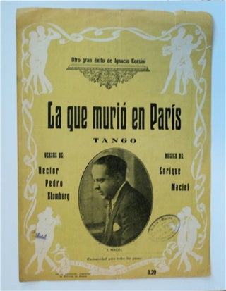 83190] La Que Murió en Paris. Hector Pedro BLOMBERG, musica de, versos de. Enrique Maciel