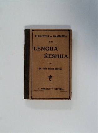 83282] Elementos de Gramática de la Lengua Keshua. D. José David BERRIOS