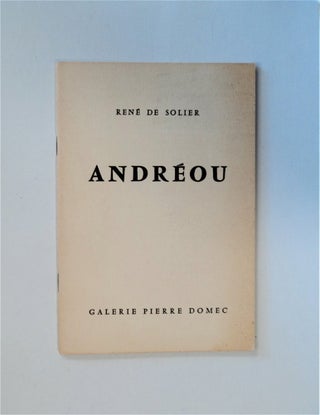 83858] Andréou: Sculptures: Exposition du 5 Mai au 1er Juin, 1961. René de SOLIER