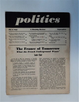 85355] POLITICS: A MONTHLY REVIEW