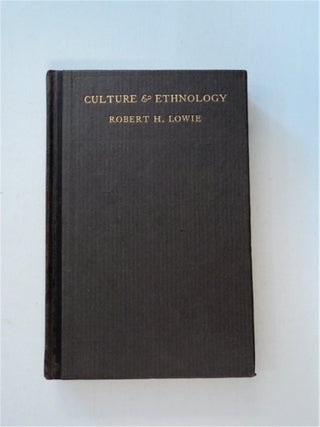 85777] Culture & Ethnology. Robert H. LOWIE