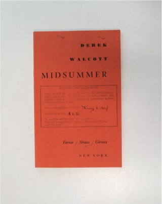 86762] Midsummer. Derek WALCOTT