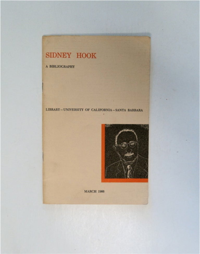 [86947] Sidney Hook: A Bibliography. Ann PRITCHARD, comp.
