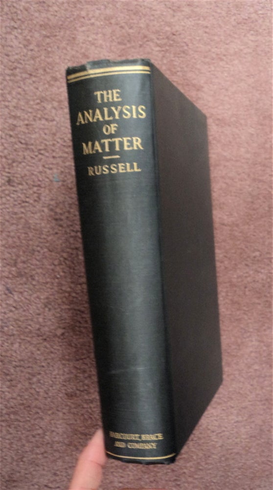 [87400] The Analysis of Matter. Bertrand RUSSELL.