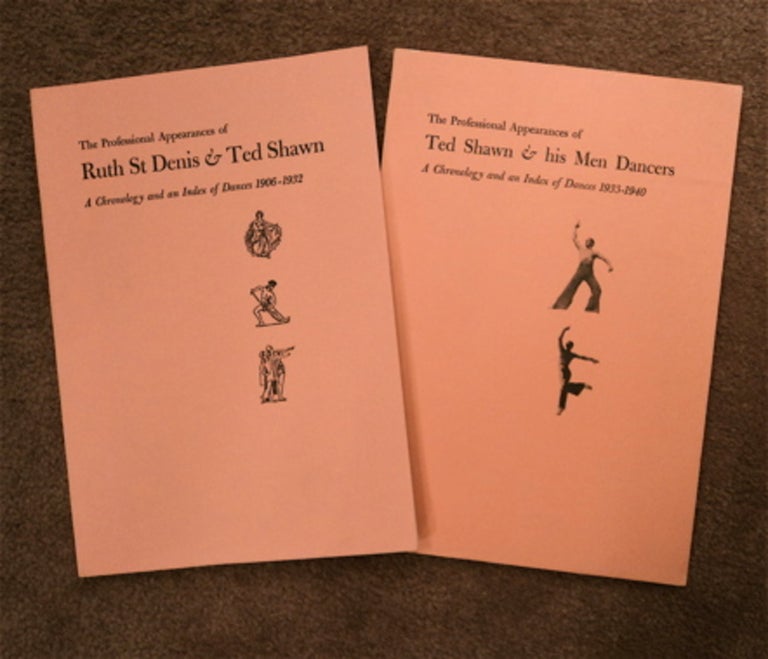 [87617] Professional Appearances of Ruth St Denis & Ted Shawn: A Chronology and an Index of Dances 1906-1932 + The Professional Appearances of Ted Shawn & His Men Dancers: A Chronology and an Index of Dances 1933-1940. Christena L. SCHLUNDT.
