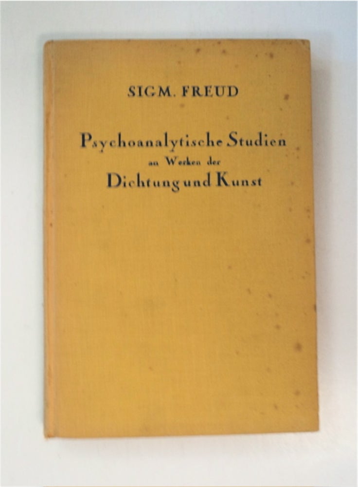 [88258] Psychoanalytische Studien an Werken der Dichtung und Kunst. Sigm FREUD.