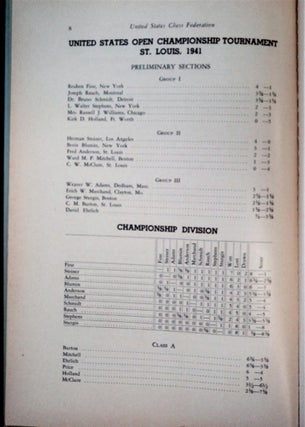 A Record of the Activities of the United States Chess Federation for the Years 1941,1942, and 1943: Including the 1942 Tournament for the Chess Championship of the United States