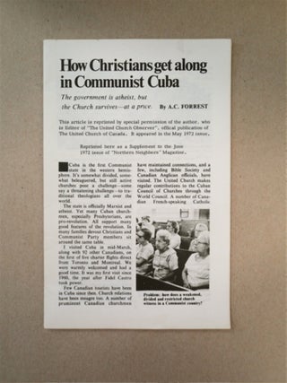 88969] How Christians Get along in Communist Cuba. A. C. FORREST