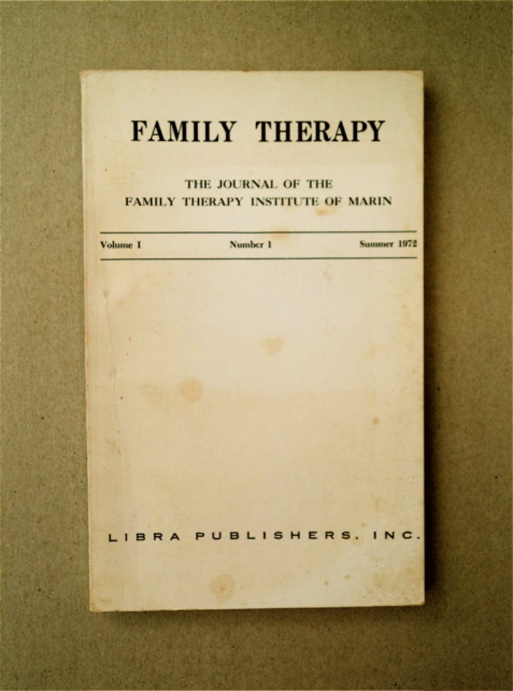 [89416] FAMILY THERAPY: THE JOURNAL OF THE FAMILY THERAPY INSTITUTE OF MARIN