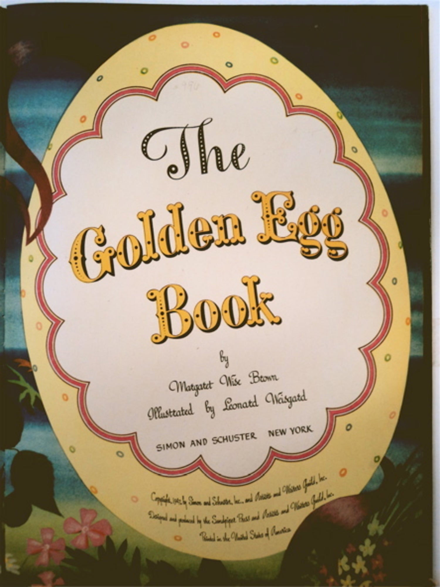 The Golden Egg Book Margaret Wise BROWN First Edition no additional  printings listed