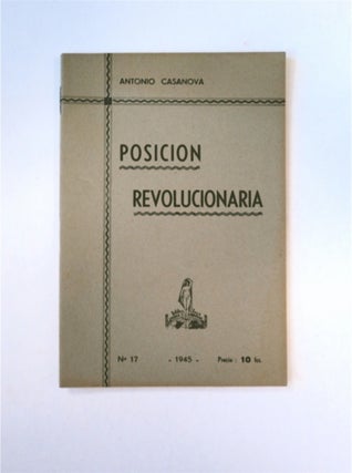 89831] Posicion Revolucionaria. Antonio CASANOVA