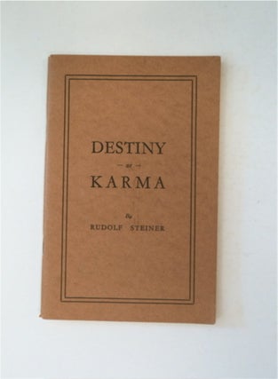 89969] Destiny or Karma. Rudolf STEINER