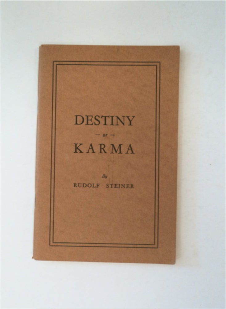 [89969] Destiny or Karma. Rudolf STEINER.