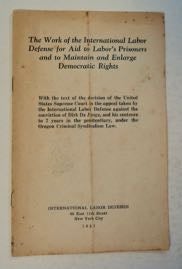 90326] The Work of the International Labor Defense for Aid to Labor's Prisoners and to Maintain...