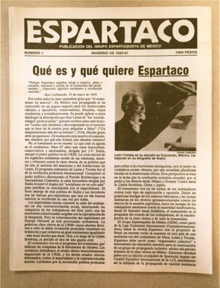 ESPARTACO: PUBLICACION DEL GRUPO ESPARTAQUISTA DE MEXICO