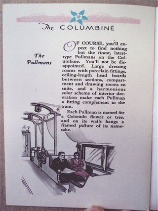 The Columbine, Flower of Travel Comfort: Chicago - Omaha - Denver via Union Pacific System, Chicago & North Western Ry., the Overland Route