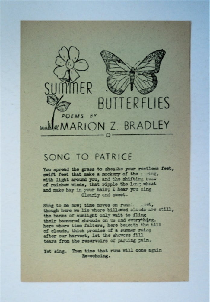 [91007] Summer Butterflies: Poems. Marion BRADLEY, immer.