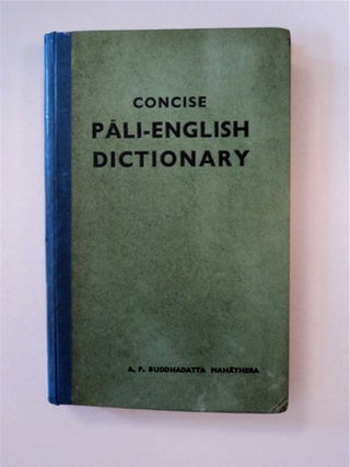 91416] Concise Pali-English Dictionary. A. P. BUDDHADATTA MAHATHERA