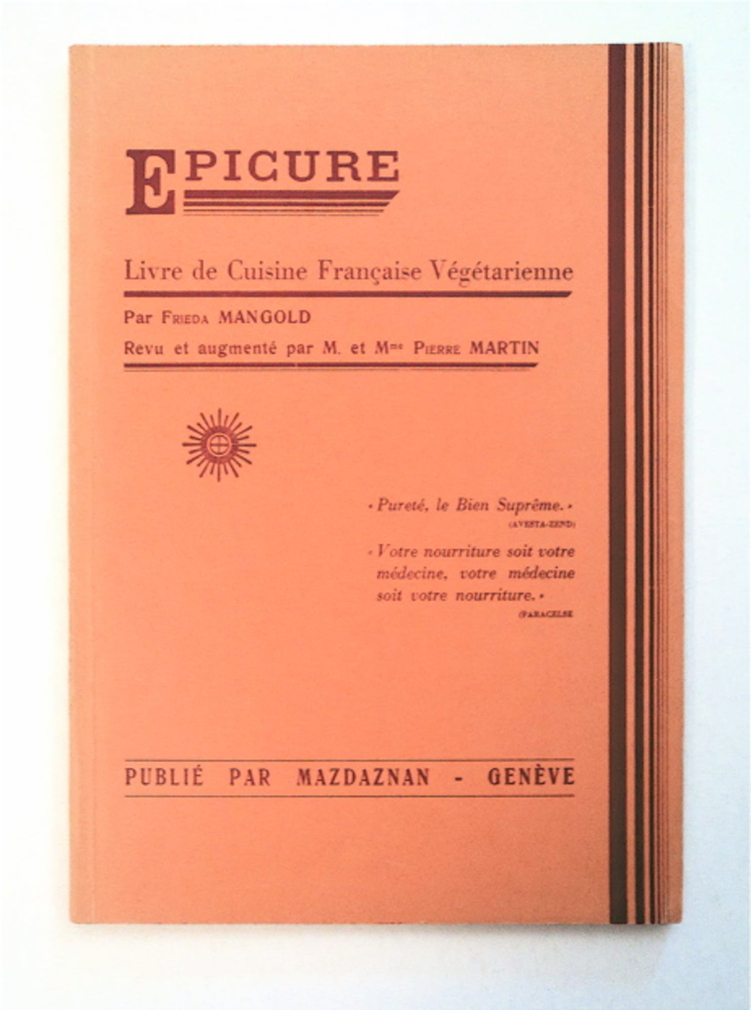 Epicure: Livre de Cuisine Française Végétarienne