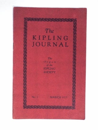 THE KIPLING JOURNAL: THE ORGAN OF THE KIPLING SOCIETY
