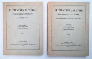 93838] Elementary Japanese for College Students, Part I: Japanese Text & Part II: Vocabularies,...