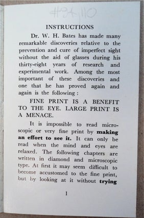 Fine Print as an Aid to Eyesight