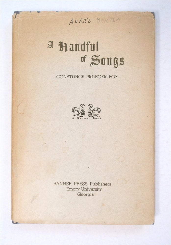 [94177] A Handful of Songs. Constance Praeger FOX.