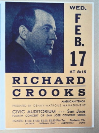 Denny Watrous Management Presents Col. W. de Basil's Ballet Russe, Third Concert, San Jose Concert Series, 1936-1937, First Annual Season, Monday Evening, February 1, 1937, Civic Auditorium, San Jose, California