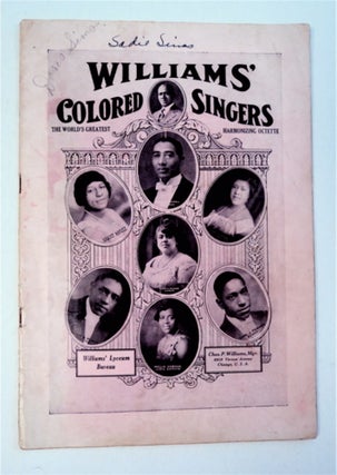 94605] American Folk Songs as Sung by Williams' Jubilee Singers (cover title: Williams' Colored...