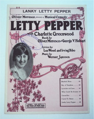 94646] Lanky Letty Pepper. Leo WOOD, lyrics by Irving Bibo, Werner Janssen, lyrics by. Irving Bibo