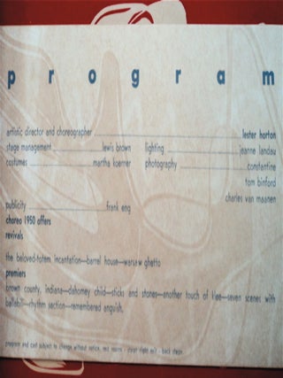 Dance Theater: Program