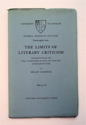 94795] The Limits of Literary Criticism: Reflections on the Interpretation of Poetry and...