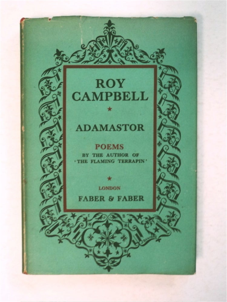 [95219] Adamastor: Poems. Roy CAMPBELL.
