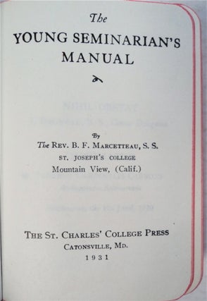 The Young Seminarian's Manual