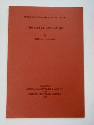 96662] The Gbaya Languages. William J. SAMARIN