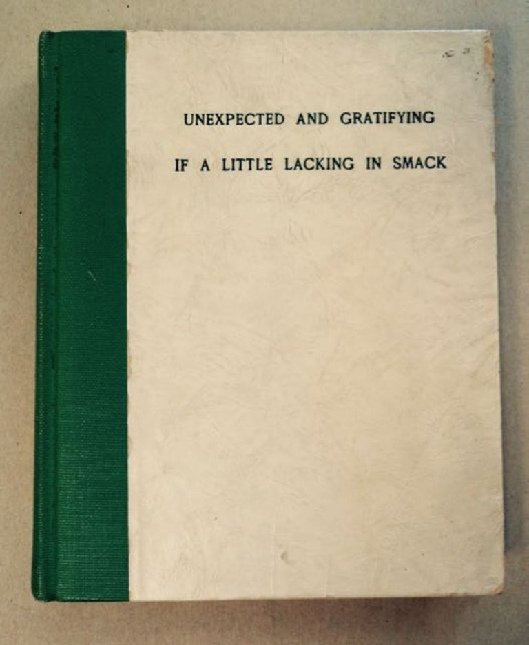 [96663] Unexpected and Gratifying If a Little Lacking in Smack. collected by THE SCRIPT CLUB.