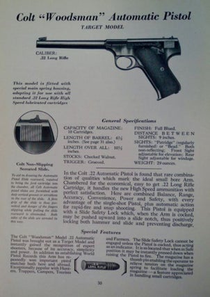Colt Revolvers and Automatic Pistols (cover title: Colt Fire Arms, the Arm of Law and Order)