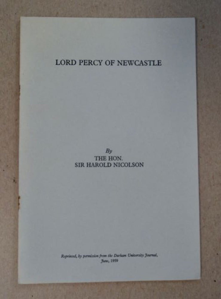 [98478] Lord Percy of Newcastle. Harold NICOLSON.