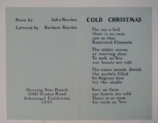98487] Cold Christmas. John BEECHER