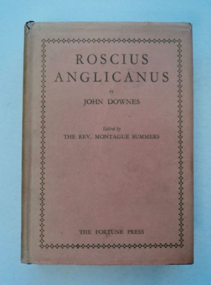 [98897] Roscius Anglicanus. John DOWNES.