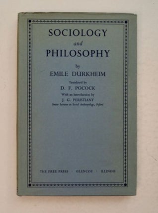 98923] Sociology and Philosophy. Emile DURKHEIM