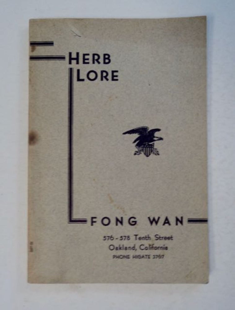 [99203] 1936 Herb Lore. FONG WAN.
