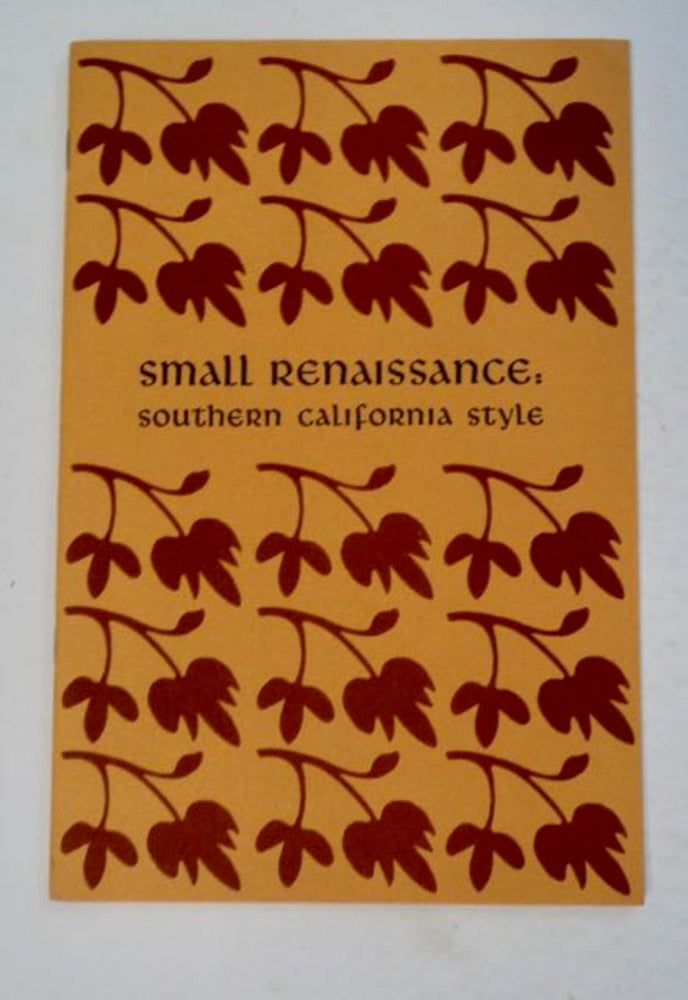[99211] Small Renaissance: Southern California Style. Jacob ZEITLIN.