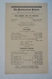99433] The Provincetown Players, April 26, 27, 28, 29, 30, May 1, 2: The Hermit and His Messiah:...