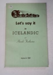 99651] Icelandic Phrasebook (cover title: Let's Say It in Icelandic). Henrik THORLACIUS