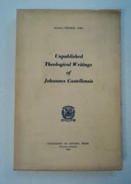 99690] Unpublished Theological Writings of Johannes Castellensis. Clemens STROICK